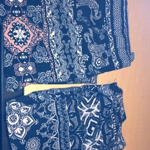 Black, tribal tights